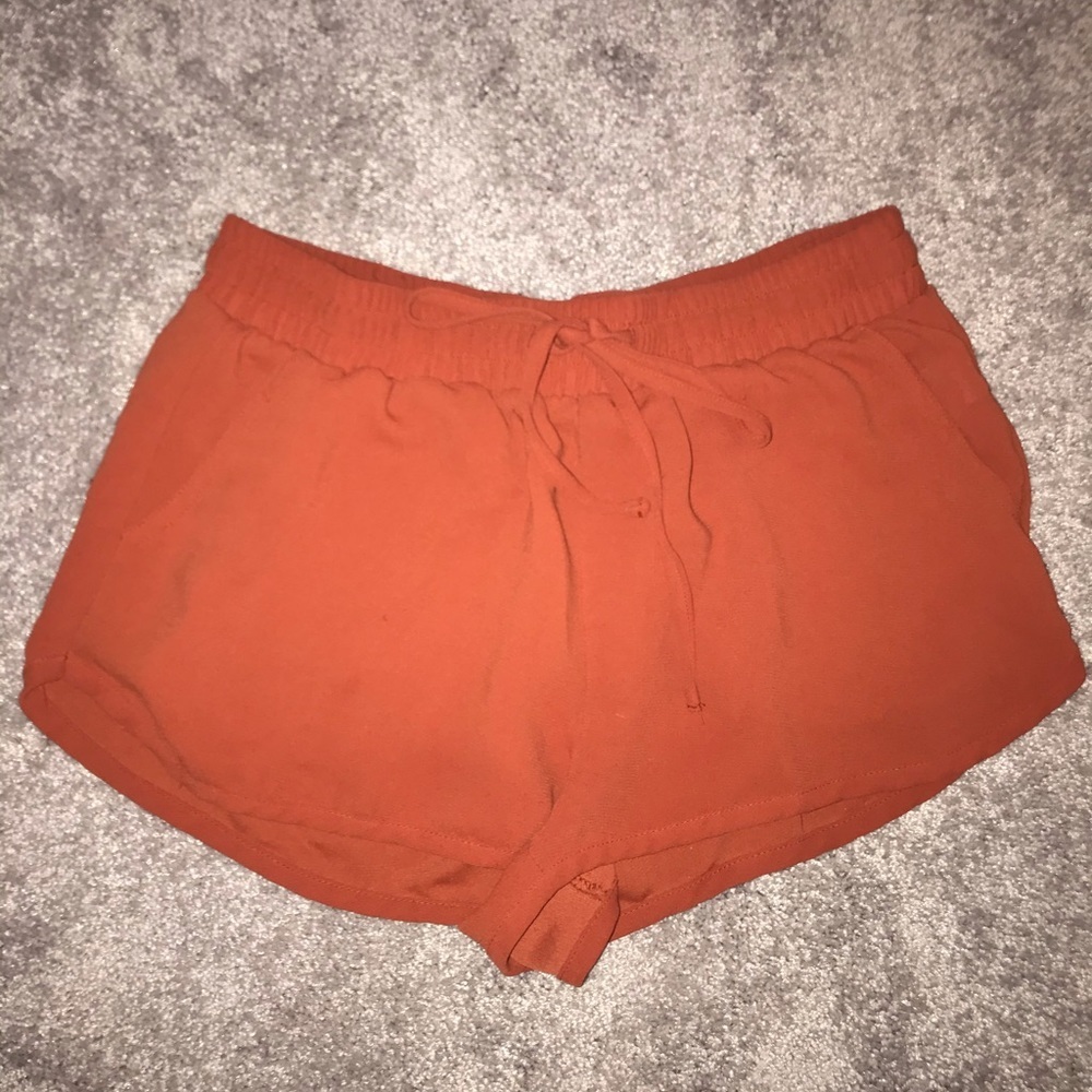 SMALL orange forever21 shorts